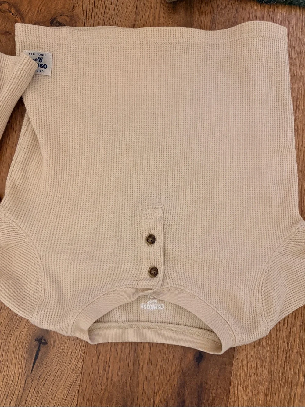 OshKosh B'gosh Beige Waffle Henley Top